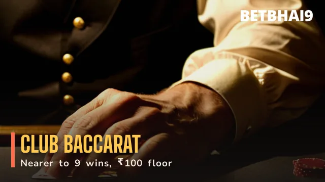 Betbhai9 Club dealer squeezing a face-down card at the corner on cream felt