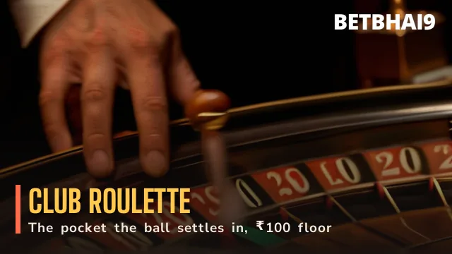 Betbhai9 Club croupier releasing the white ball onto a spinning wheel