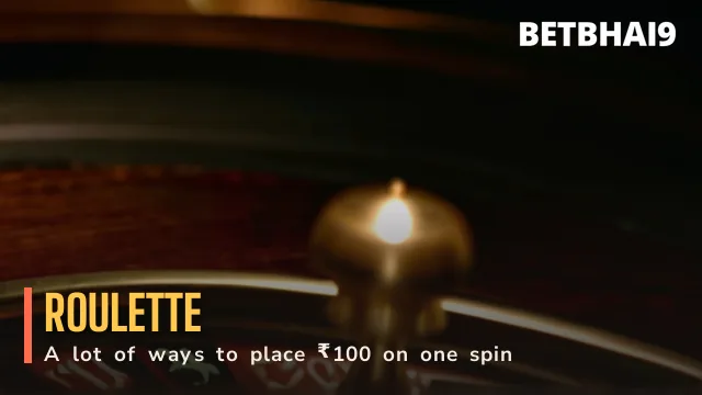 Croupier spinning a wooden roulette wheel on the Betbhai9 casino floor