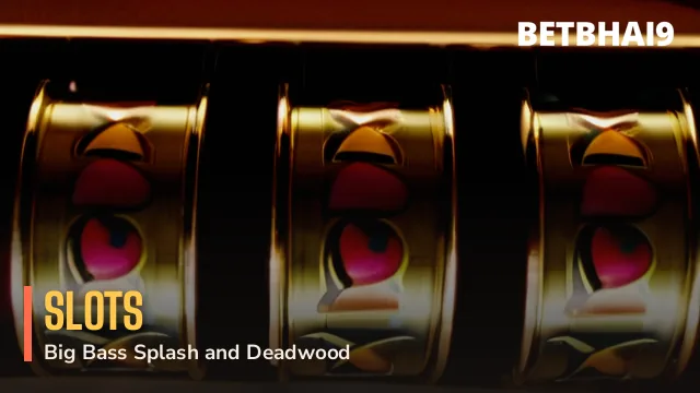 Three glossy mechanical reels with fruit symbols in the Betbhai9 slots room