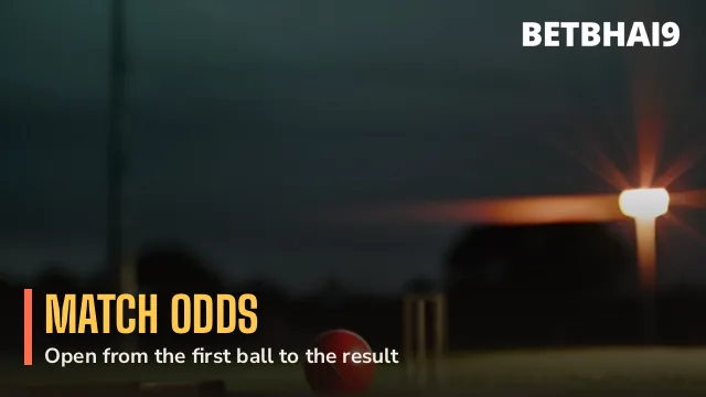 Floodlit stumps with a red ball at the base for Betbhai9 Live match odds